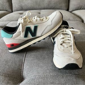 New Balance Cream/Real/Red 515 Sneakers